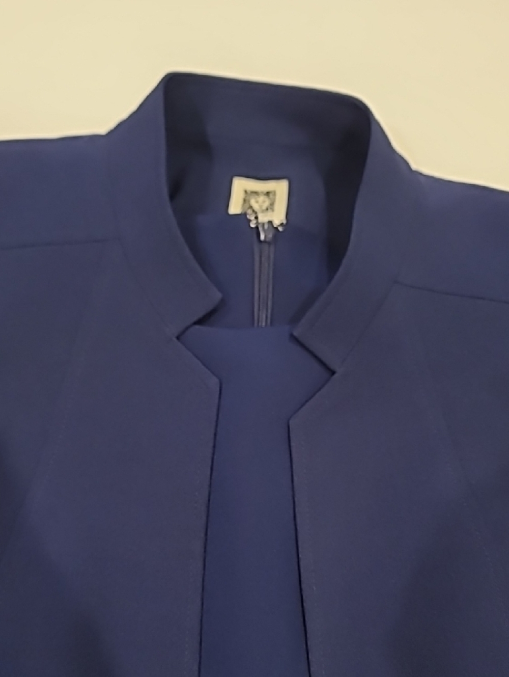 Anne Klein Navy Blue Two-Piece Dress Suit 14 - Picture 6 of 16